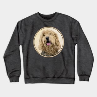 Otterhound Painting - Cute Original Dog Art Crewneck Sweatshirt